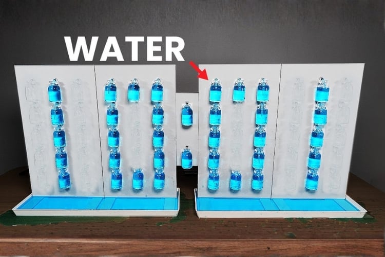 Clock With Water as Pixels