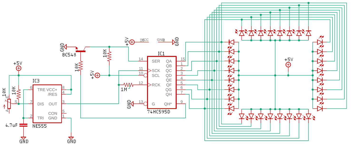 Circuit Diagram - 74HC595 based Circular LED Chaser using 555 Timer IC Circuit Diagram - 74HC595 based Circular LED Chaser using 555 Timer IC