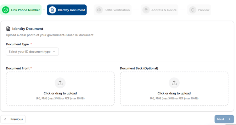 Airtel M2M SIM KYC document upload screen showing front and back file upload options for identity proof on Circuit Digest Cloud