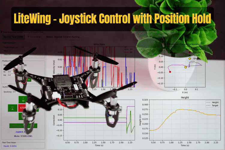  Drone Position Hold using Optical Flow Sensor – Joystick Control with Dead Reckoning (LiteWing Flight Positioning Module)
